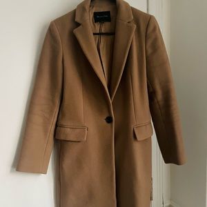 Massimo Dutti Wool-blend Camel Coat
